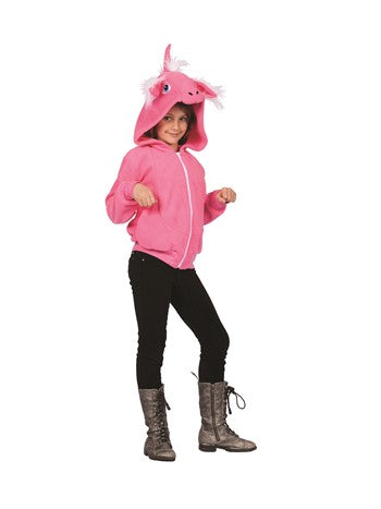 Sudadera con capucha de unicornio Diva rosa para niña
