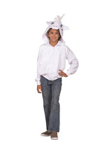 Una White Unicorn  Hoodie Child