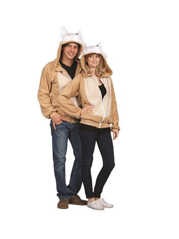 Sudadera con capucha para adulto Vixie Fox, color canela