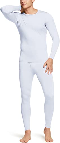 Conjunto de capa base de microfibra polar para hombre/ Blanco