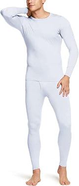 Conjunto de capa base de microfibra polar para hombre/ Blanco