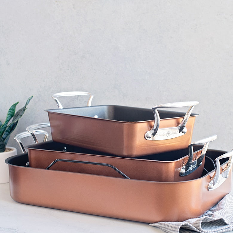 Asador de cobre grande
