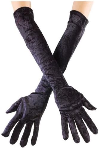 Guantes de Terciopelo Negro Diamante