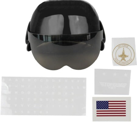 Casco de piloto de caza naval básico negro para niño