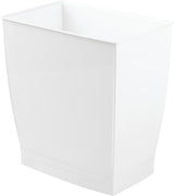 Cesto de basura rectangular Mono blanco