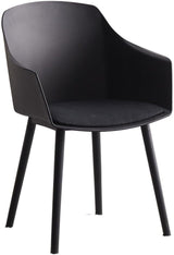 Nordic Style PP Plastic Dining Chair Black