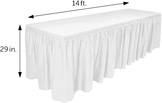 Faldón de mesa de 29" x 14" de 0.75 mm blanco