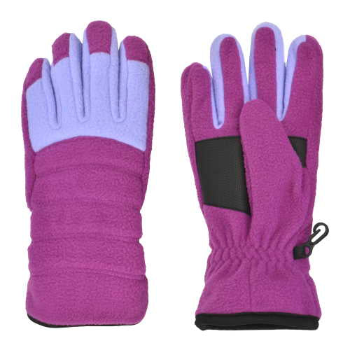 NIÑAS 7-16 GUANTES DE MODA DE MICROPOLAR MORADO