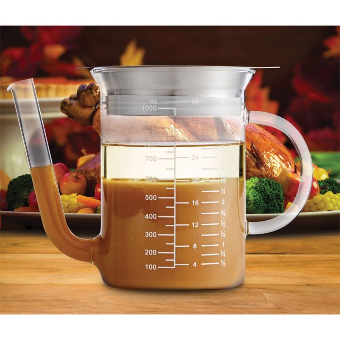 Colador de salsa de vidrio de 946 ml