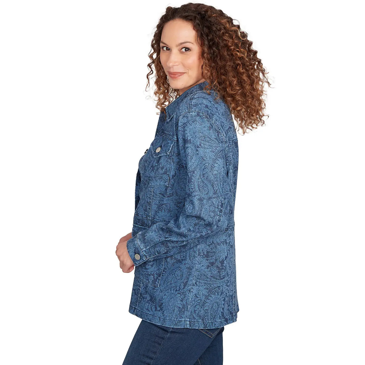 Chaqueta utilitaria de mezclilla elástica Paisley - Ruby Rd