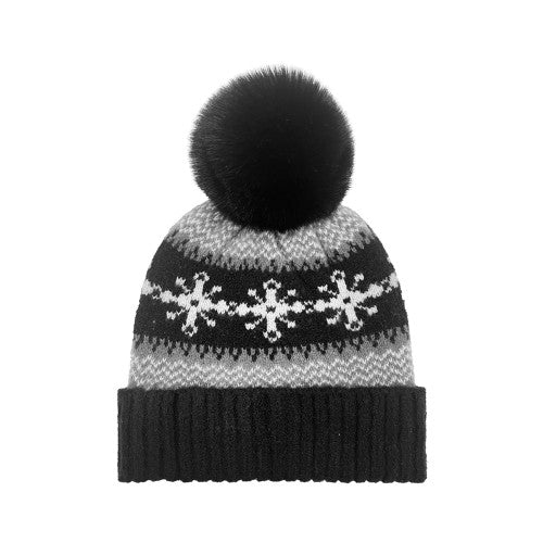 GORRO DE PUÑO SNOWFLAKE NEGRO