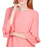 Top de Fiesta Liso con Textura Swiss Dot - Ruby Rd