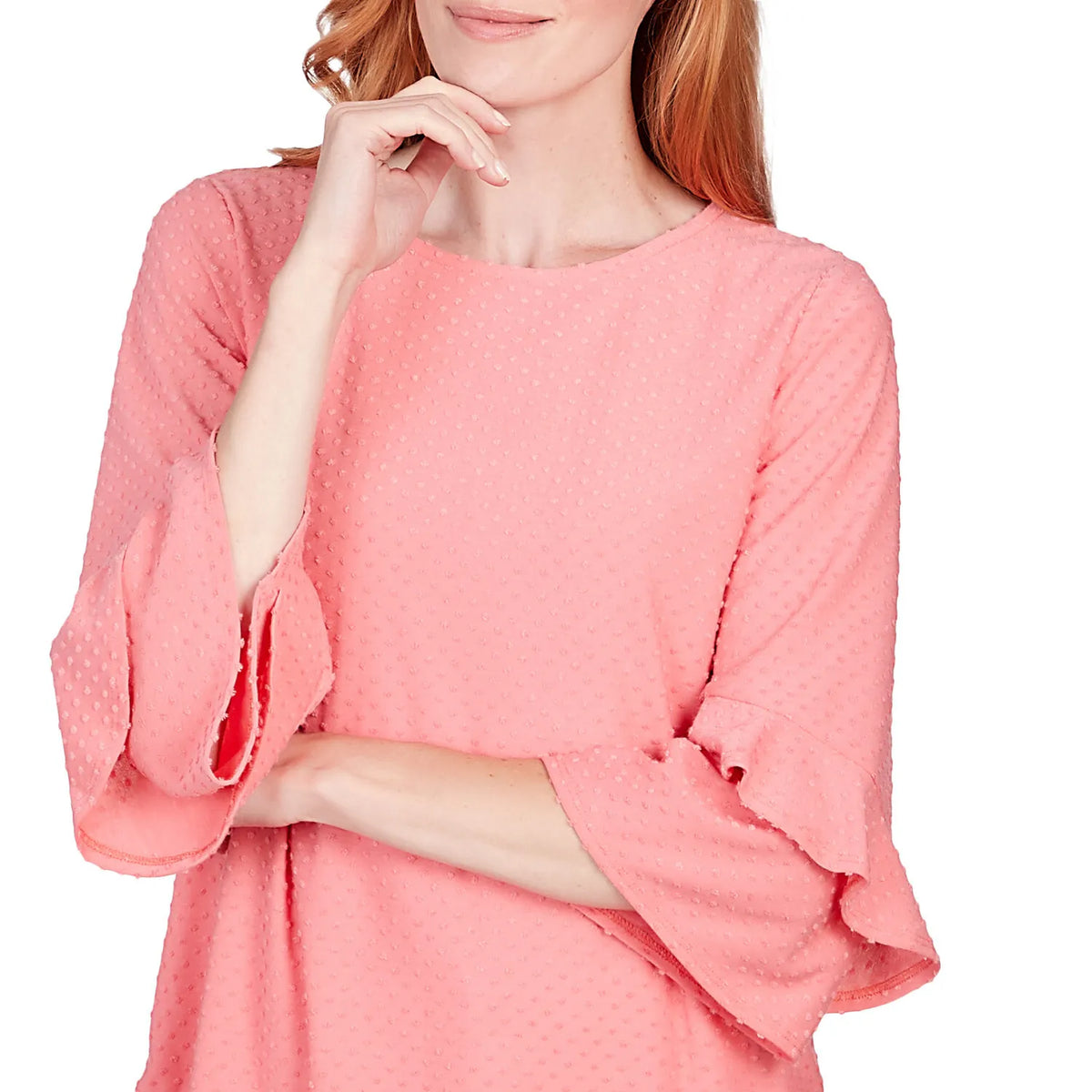 Top de Fiesta Liso con Textura Swiss Dot - Ruby Rd