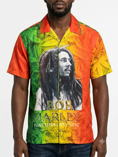 Camisas Hawaianas de Poliéster BOB MARLEY
