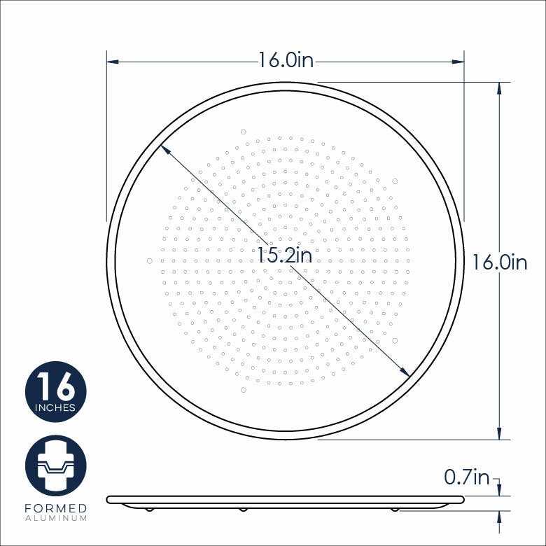 Crispador de pizza de aire caliente de 16"