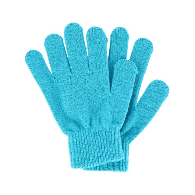Juego de gorro y guantes de punto para niña (tallas 7-16), azul