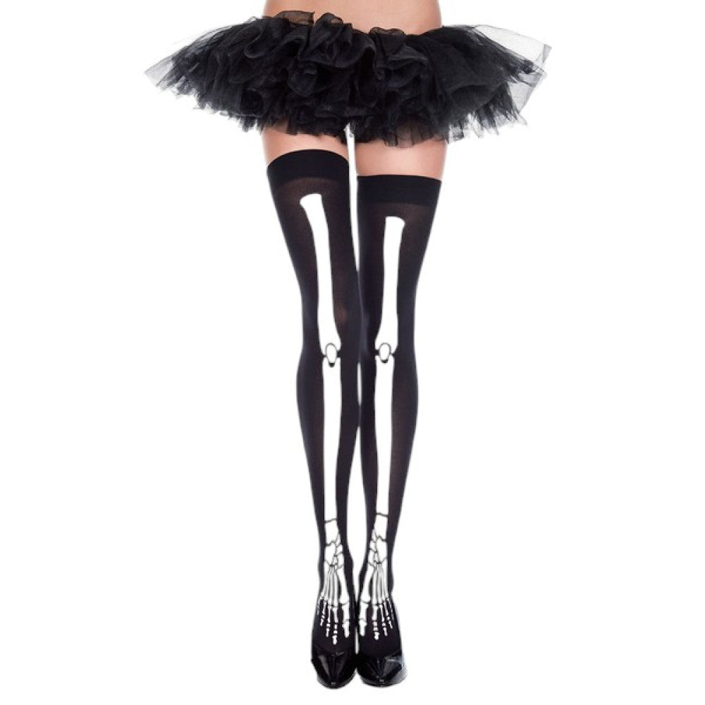 Skeleton Thigh Highs