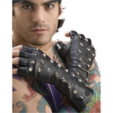 Studded Fingerless Gloves