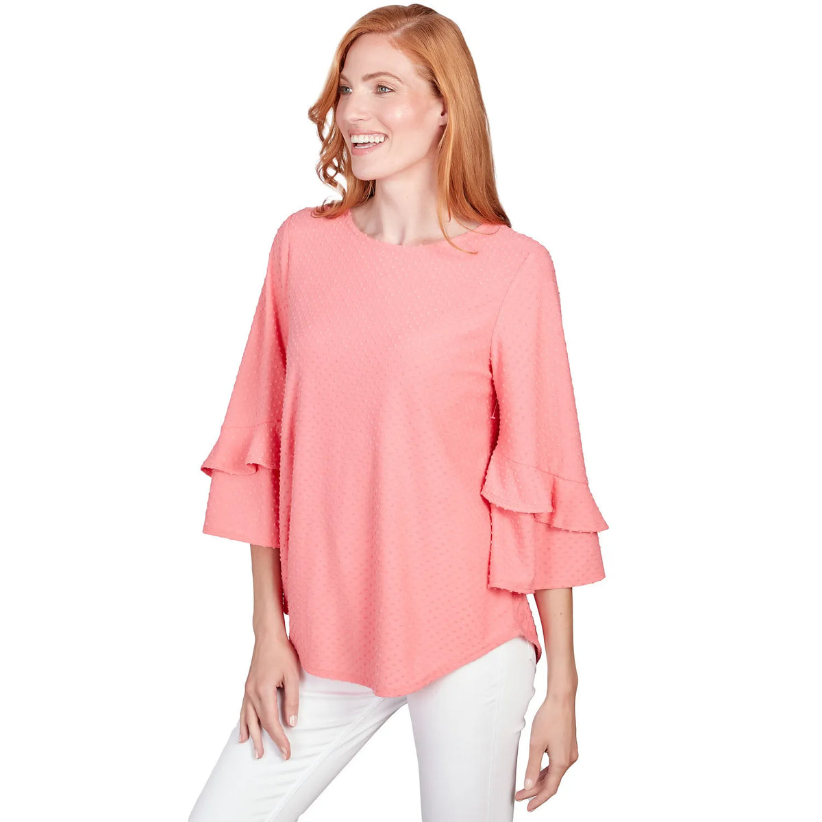 Top de Fiesta Liso con Textura Swiss Dot - Ruby Rd