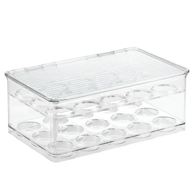 Linus Coffee Pod Stackable 2 Tier Box W/Lid Clear