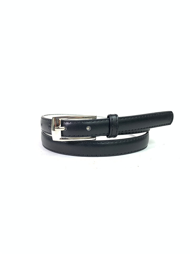 Cinturón fino negro para mujer