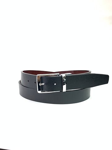 Cinturón reversible de piel auténtica