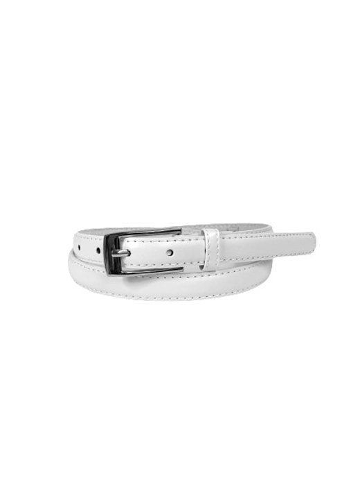 Women's Thin Belt White