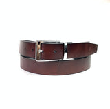 Cinturón reversible de piel auténtica
