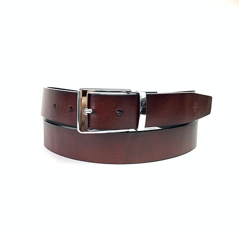 Cinturón reversible de piel auténtica