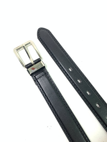 Cinturón de vestir negro para hombre