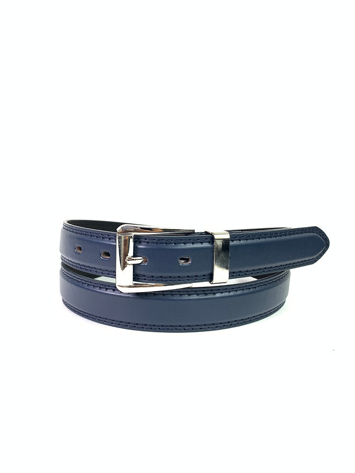 Cinturón de vestir para hombre, azul marino