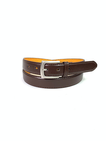 Cinturón de vestir para hombre, color marrón