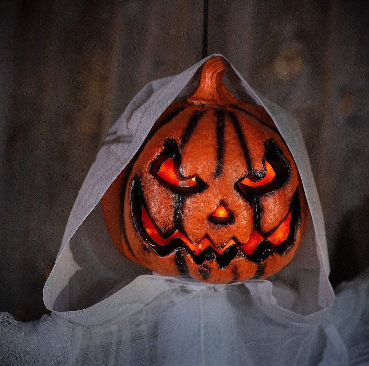 Hombre Calabaza Animado Colgante