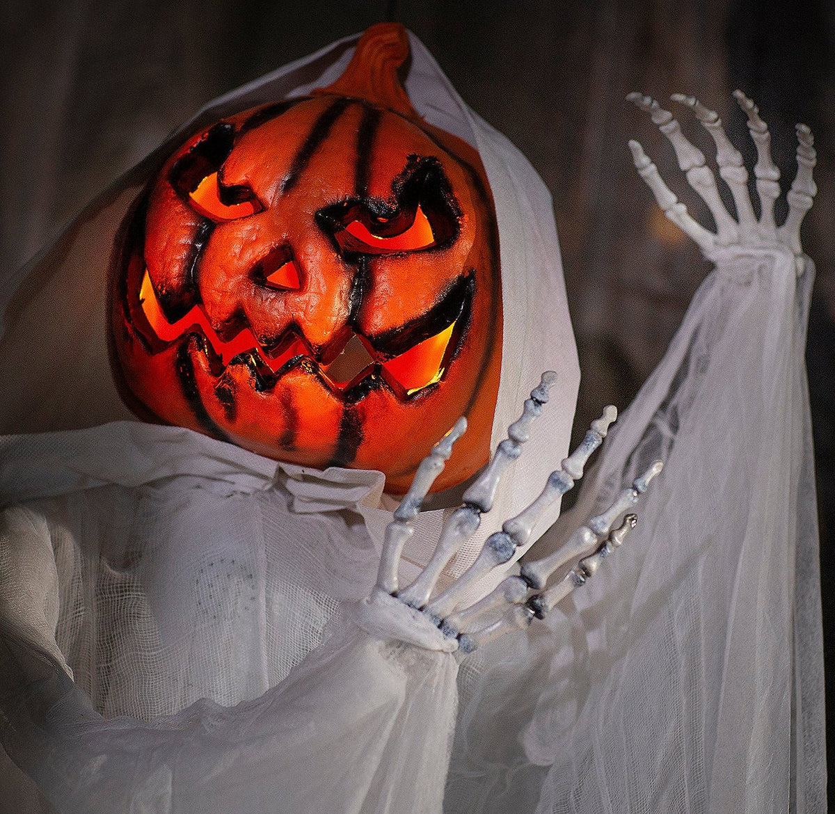 Hombre Calabaza Animado Colgante