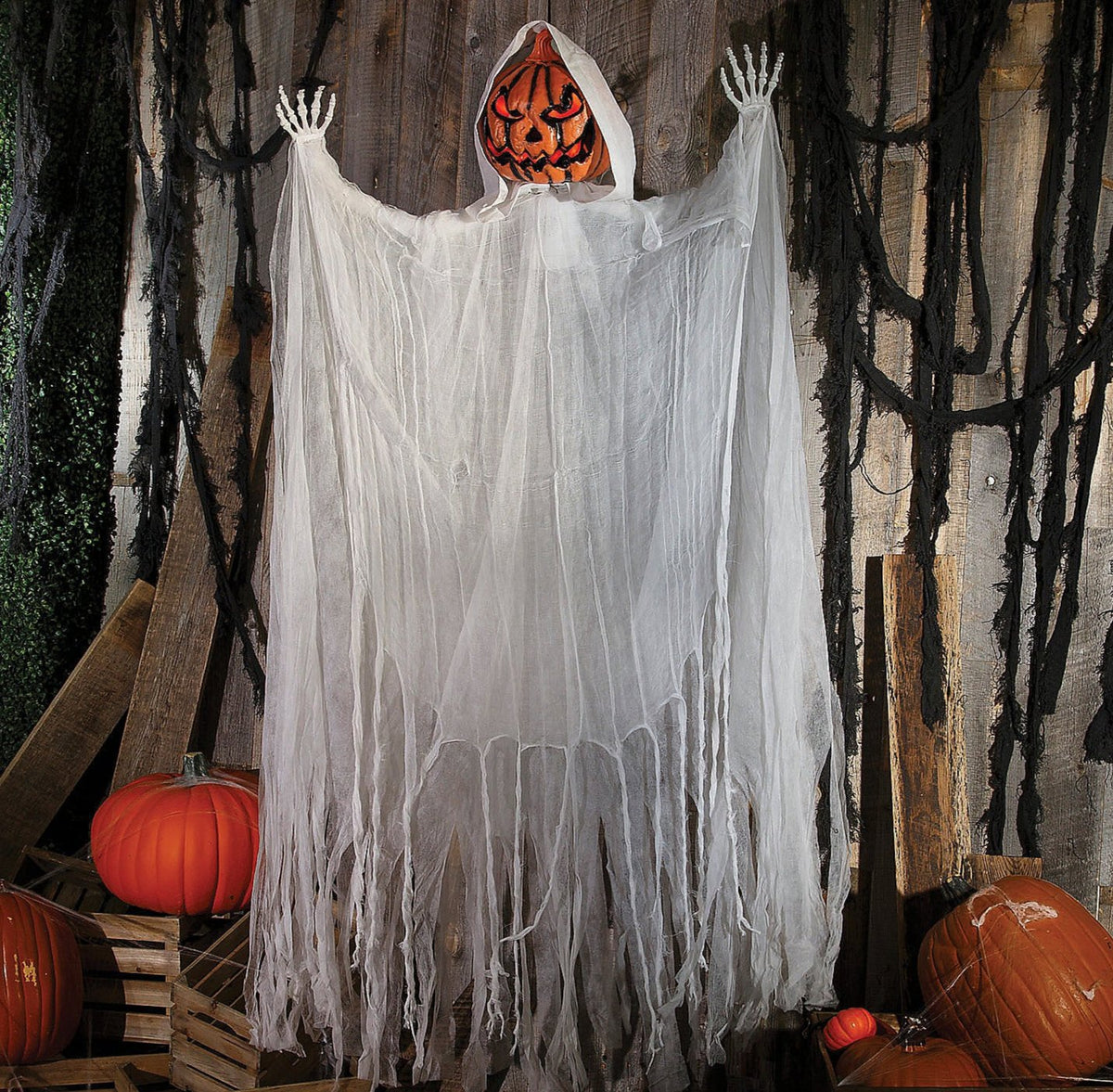 Hombre Calabaza Animado Colgante