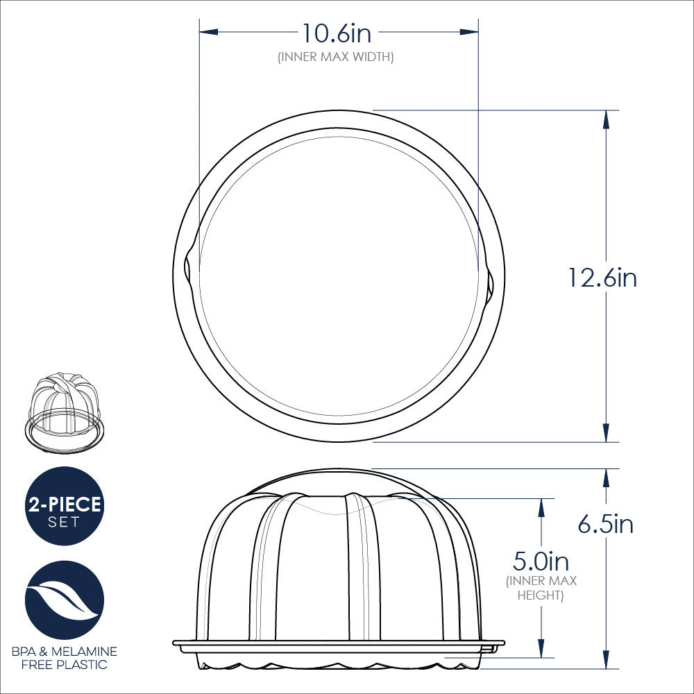 Caja Transparente para Pastel Bundt
