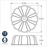 Molde Bundt de 12 tazas rojo