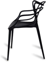 Colorful Modern Design Plastic Chair Black