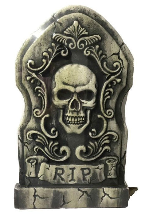 Calavera de lápida de 26" Rip