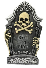 Calavera de lápida de 26" Rip