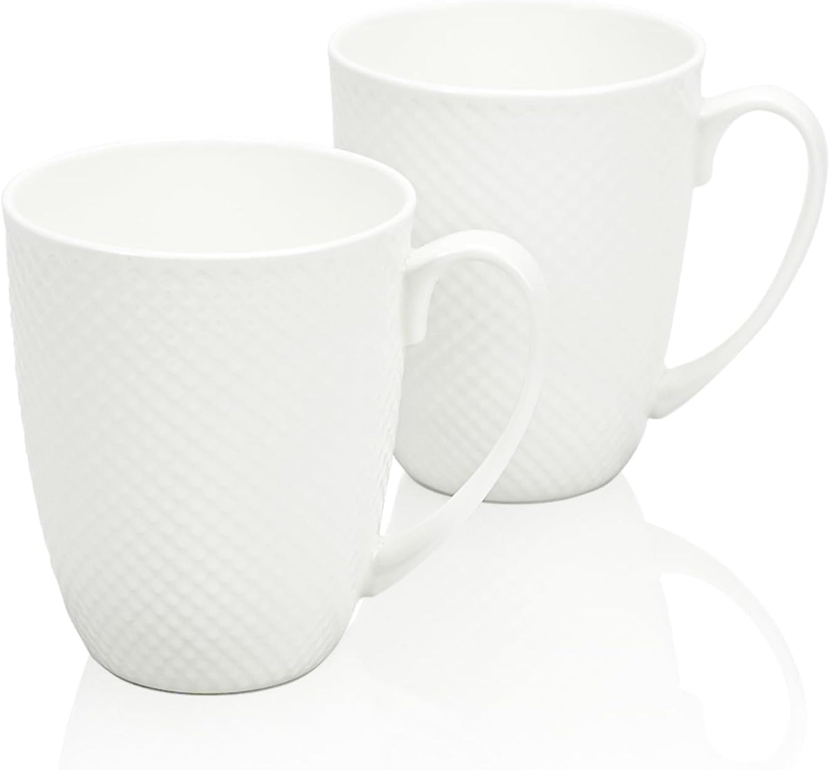 Juego de 2 tazas blancas