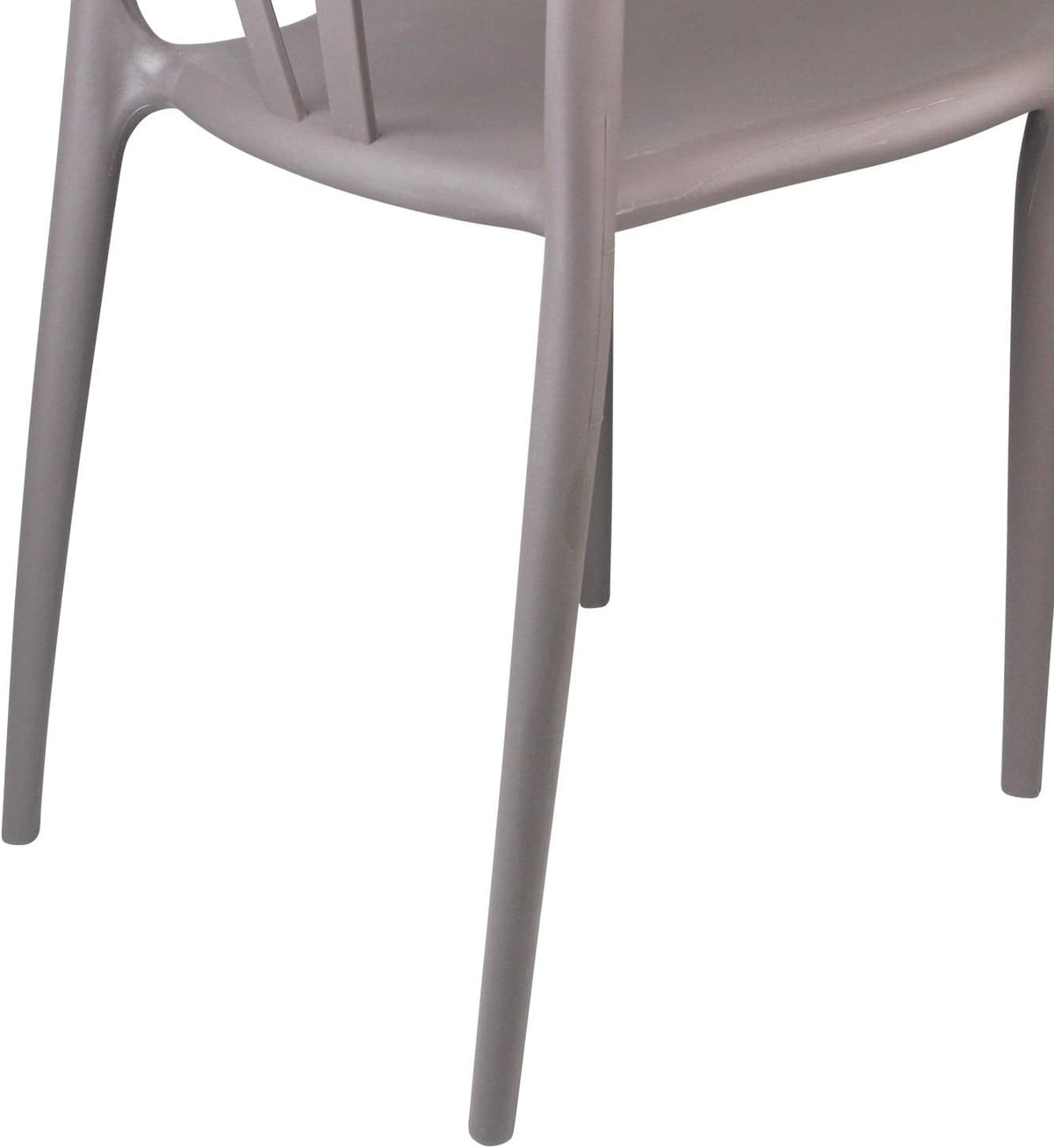 Nordic Style PP Plastic Dining Chair with Backrest Grey