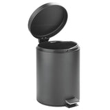 Cubo de pedal de 5 L, gris mate