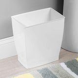 Cesto de basura rectangular Mono blanco