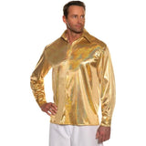 Camisa disco metalizada dorada de los 70