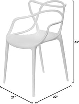 Colorful Modern Design Plastic Chair White