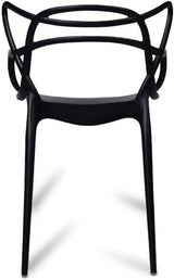 Colorful Modern Design Plastic Chair Black