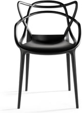 Colorful Modern Design Plastic Chair Black