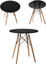 Modern Minimalist Small Round Table Casual Business Black