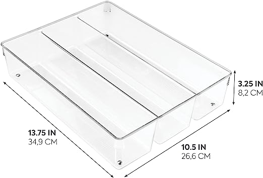 Linus Deep Organizador de Utensilios Transparente 26,67 x 34,92 x 7,62 cm